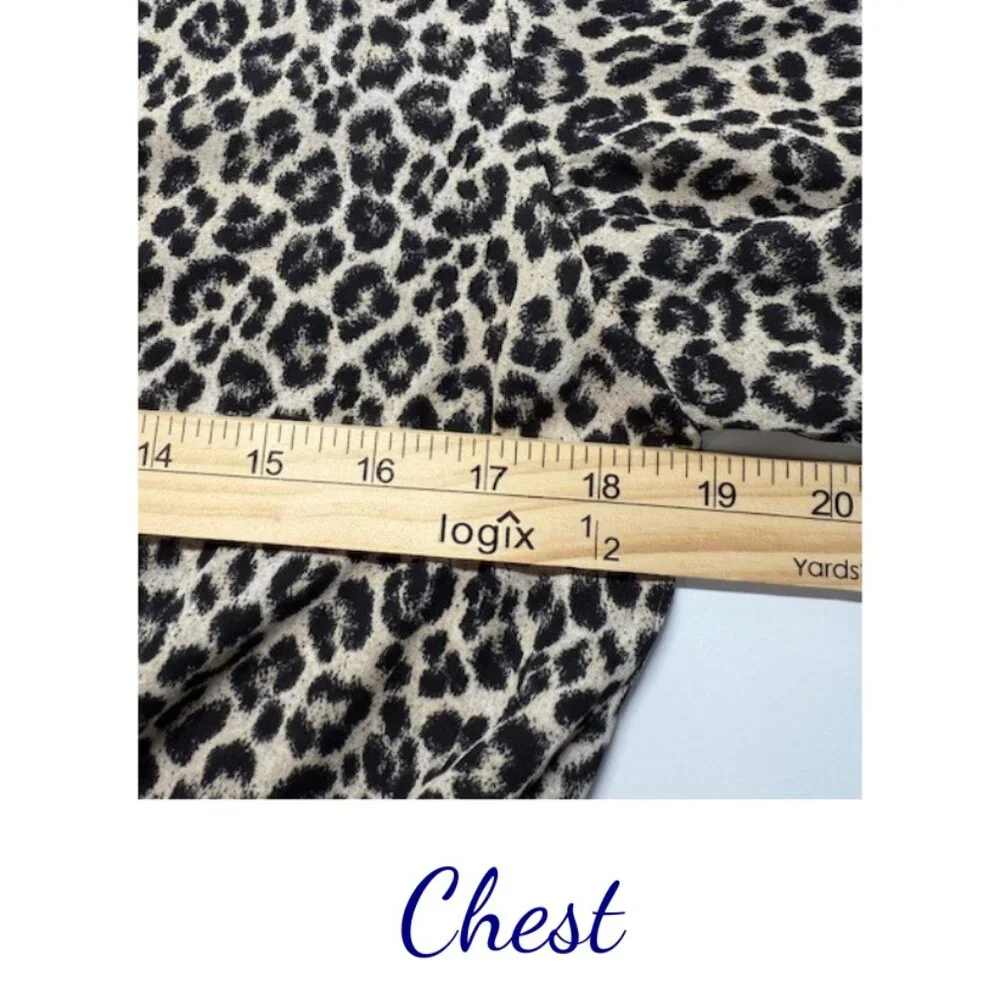 Michael by Michael Kors Women’s Leopard Print Top Size M - Picture 4 of 5